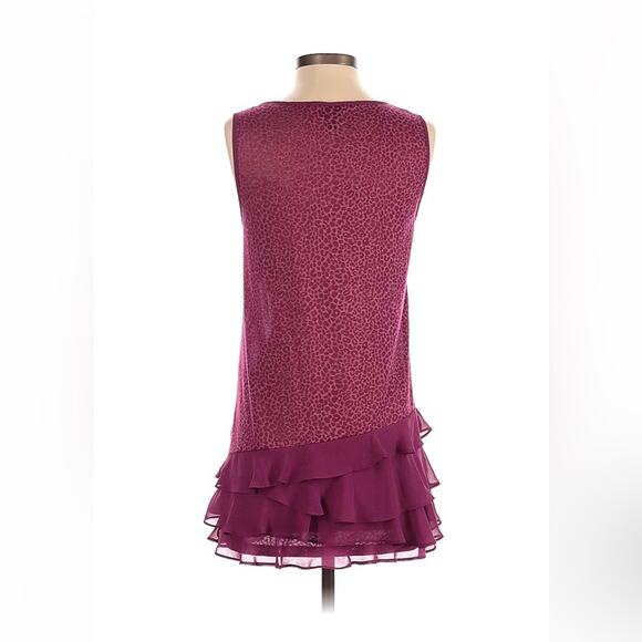 Fluent Life Essentials Cheetah print asymmetrical hem shift dress, size small - Picture 2 of 8